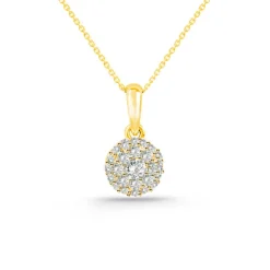 Colgante Diamantes Style 0.32 Oro Amarillo Pureza