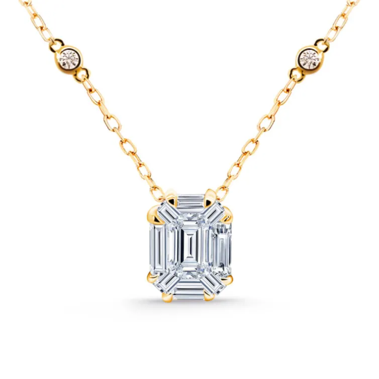 Colgante Diamantes Vrait Talla Esmeralda 0,95 Ct