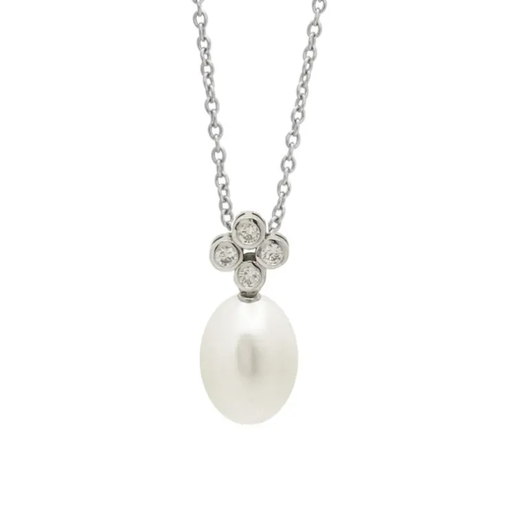 Colgante Diamantes Y Perla Pearls Lady