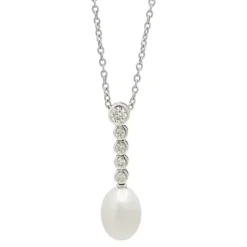 Colgante Diamantes Y Perla Pearls Lady