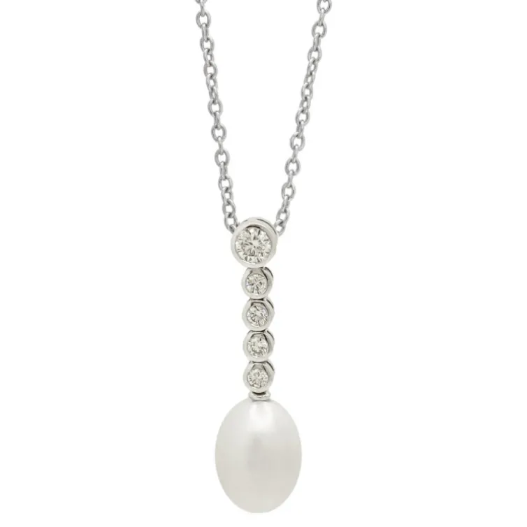 Colgante Diamantes Y Perla Pearls Lady