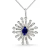 Colgante Diamantes y Zafiro Copo de Nieve