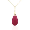 Colgante Jade Rojo Oro Y Diamantes Serenity