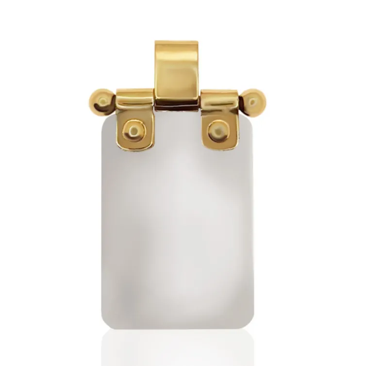 Colgante Militar Oro Hombre Urban Rectangular