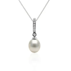 Colgante Perla y Diamantes Novia Serenidad 0.14