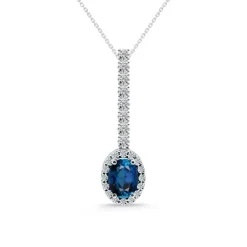 Colgante Zafiro y Diamantes Dalia Sunset 1,00ct