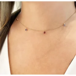 Collar Colgantes Piedras Grante Y Iolita Trillon