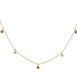 Collar Colgantes Piedras Citrino Y Cuarzo Limón Trillon