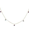 Collar Colgantes Piedras Amatista Y Topacio Trillon