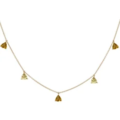 Collar Colgantes Piedras Citrino Y Cuarzo Limón Trillon