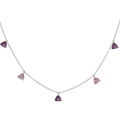 Collar Colgantes Piedras Amatista Trillon