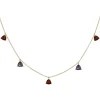 Collar Colgantes Piedras Grante Y Iolita Trillon