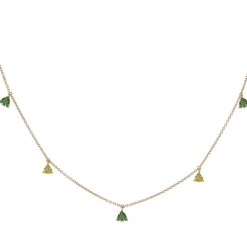 Collar Colgantes Piedras Cuarzo Verde Y Cuarzo Limón Trillon