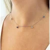 Collar Colgantes Topacio Azul Trillon