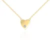 Collar Corazón Diamante Oro Amarillo Always