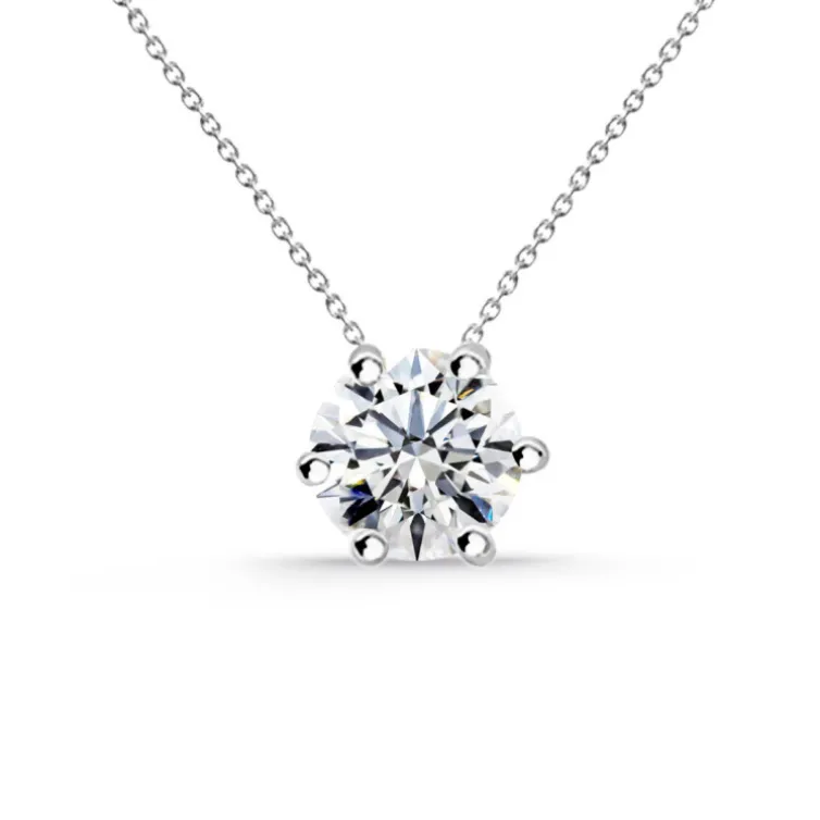 Collar Diamante Alexia 0.10-0.50Ct Solitario Oro Blanco