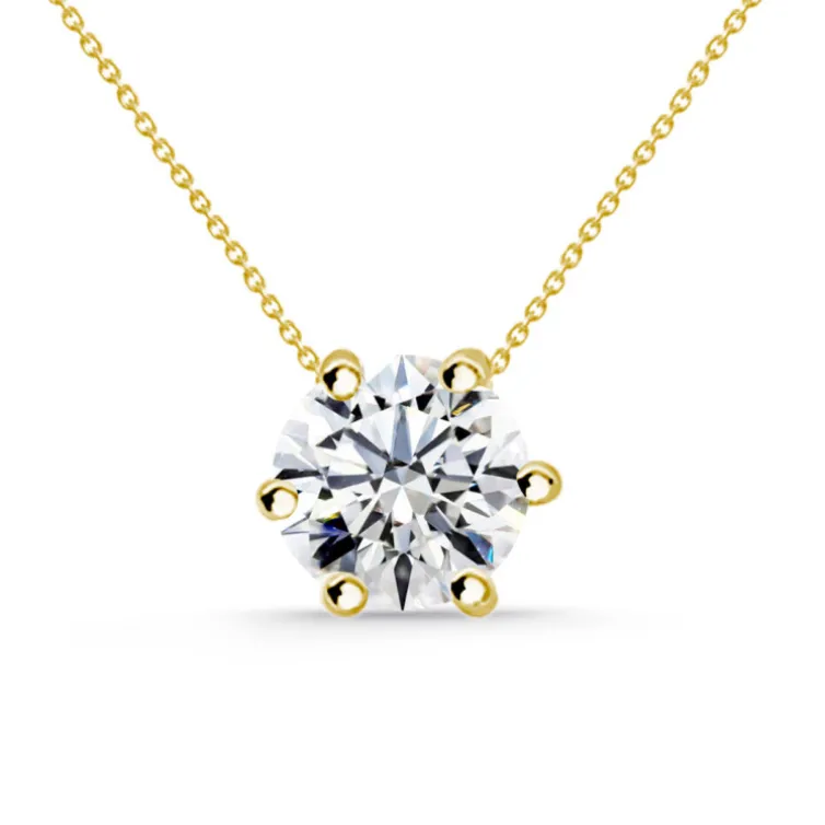Collar Diamante Alexia 0.55-1.00Ct Solitario Oro Amarillo