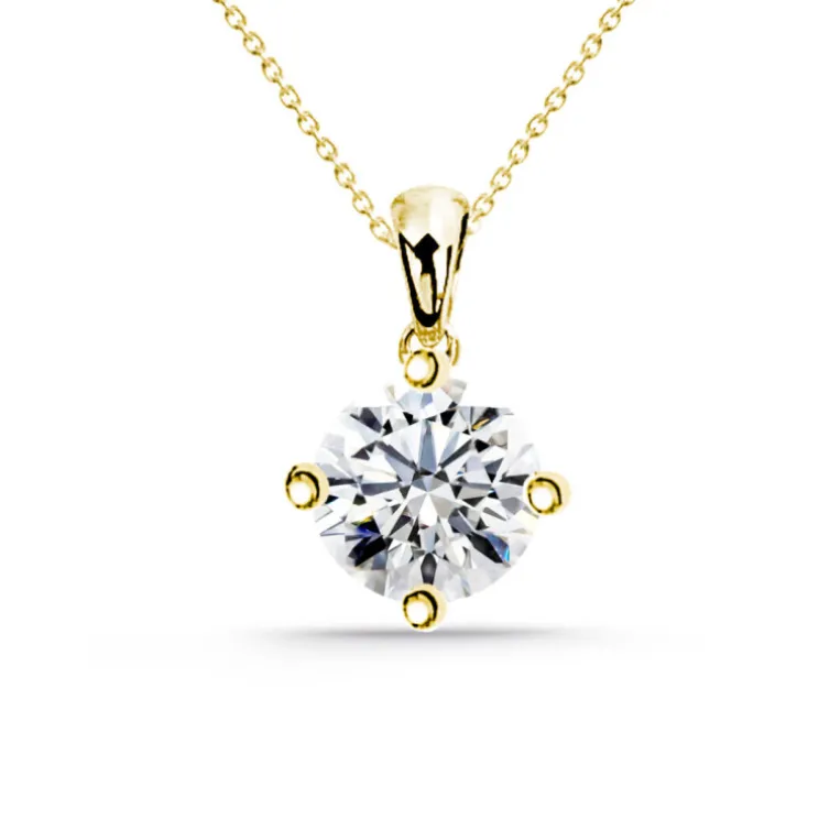 Collar Diamante Jackie Twisted 0.10-0.50Ct Solitario Oro Amarillo