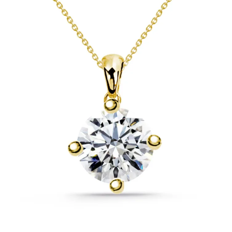 Collar Diamante Jackie Twisted 0.55-1.00Ct Solitario Oro Amarillo