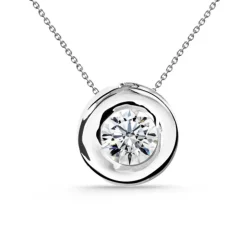 Collar Diamante Lady 0.10-0.50Ct Solitario Oro Blanco