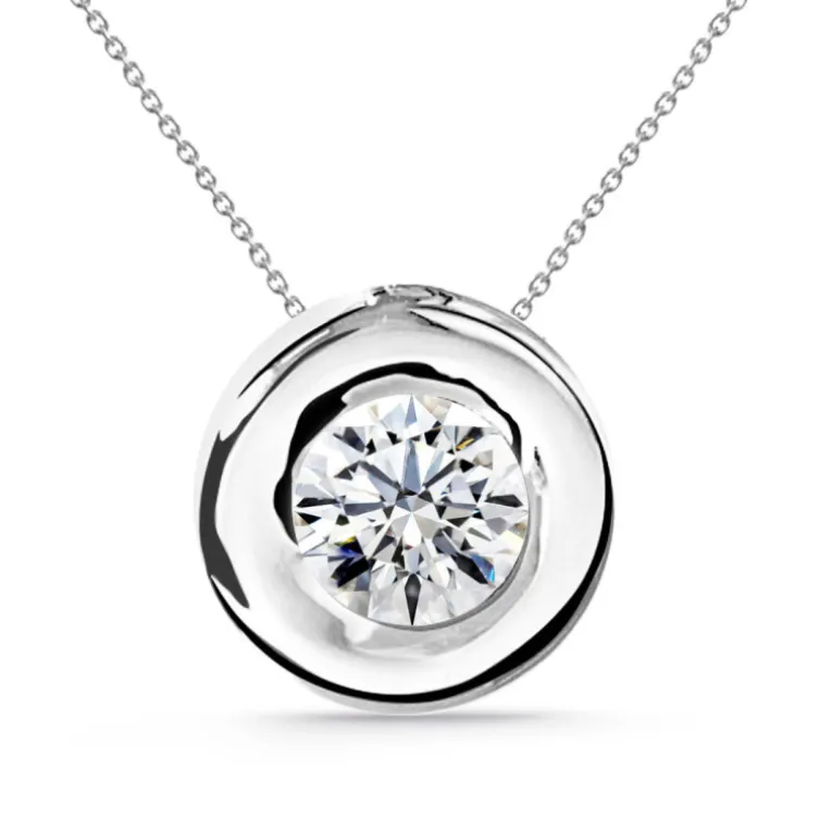 Collar Diamante Lady 0.55-1.00Ct Solitario Oro Blanco