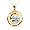 Collar Diamante Linda 0.55-1.00Ct Solitario Oro Amarillo