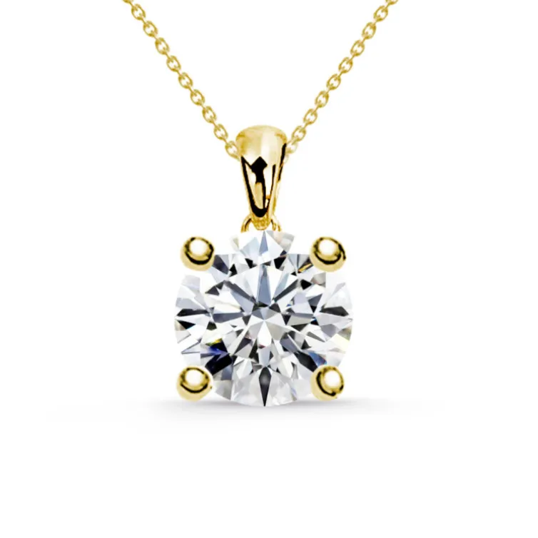 Collar Diamante Nancy 0.55-1.00Ct Solitario Oro Amarillo