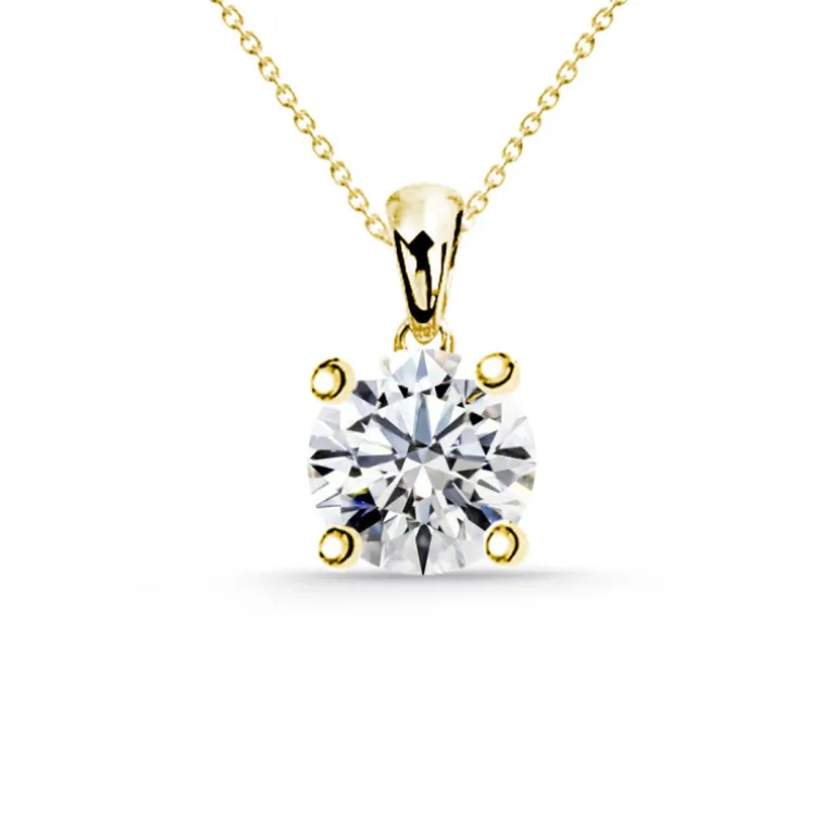 Collar Diamante Nancy 0.10-0.50Ct Solitario Oro Amarillo