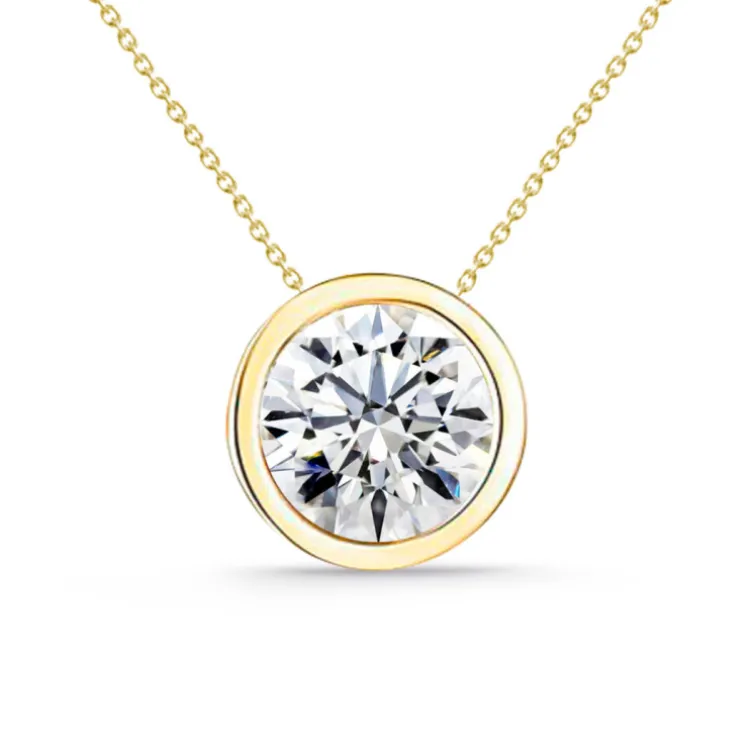 Collar Diamante Sharon 0.55-1.00Ct Solitario Oro Amarillo