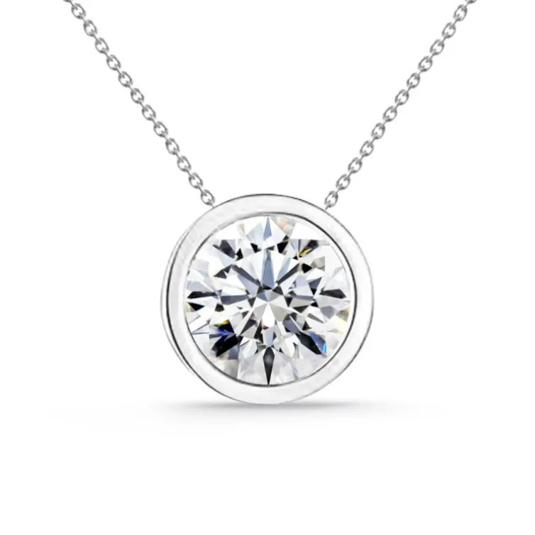 Collar Diamante Sharon 0.55-1.00Ct Solitario Oro Blanco