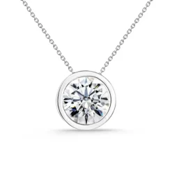 Collar Diamante Sharon 0.10-0.50Ct Solitario Oro Blanco