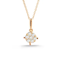 Collar Diamantes Gardenia 0.10 Oro Rosa