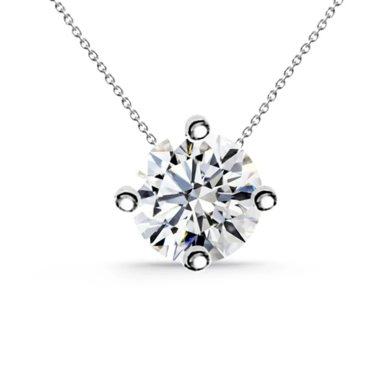 Collar oro blanco y diamante GraceTwisted 0.55-1.00 Ct