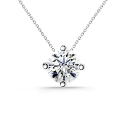 Collar oro blanco y diamante GraceTwisted 0.10-0.50 Ct