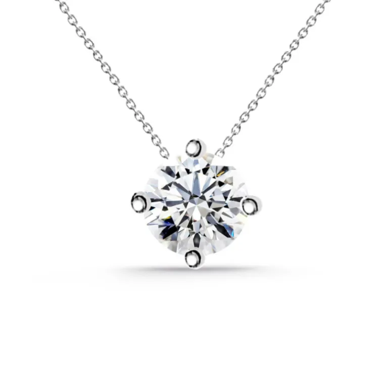 Collar oro blanco y diamante GraceTwisted 0.10-0.50 Ct