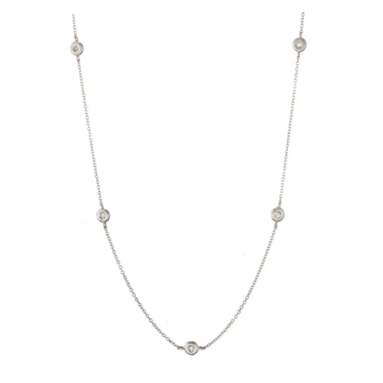Collar Oro Diamantes 5 Spot