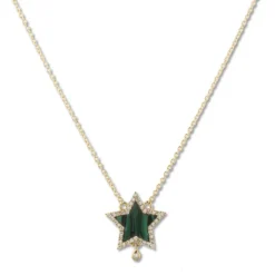 Collar Oro Malaquita Opaque Stones