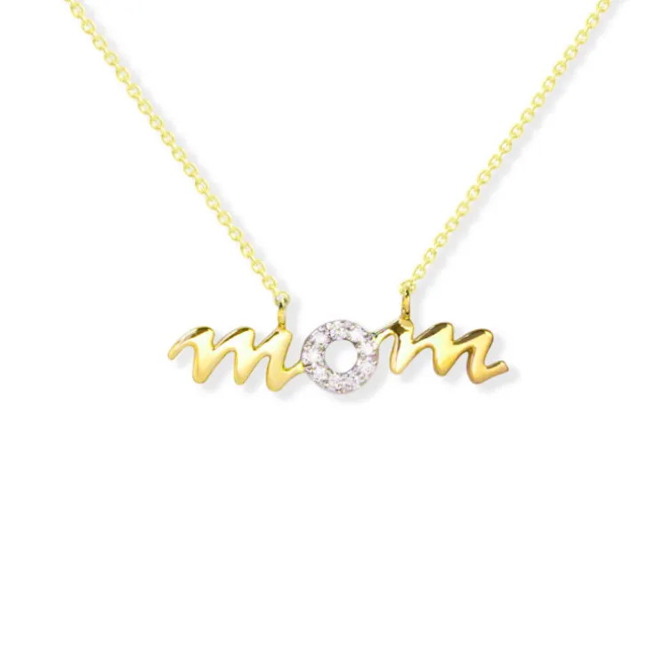 Collar Oro Mom Mama Mini Details