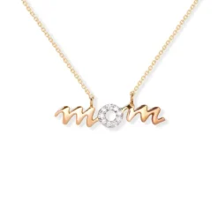 Collar Oro Mom Mama Mini Details