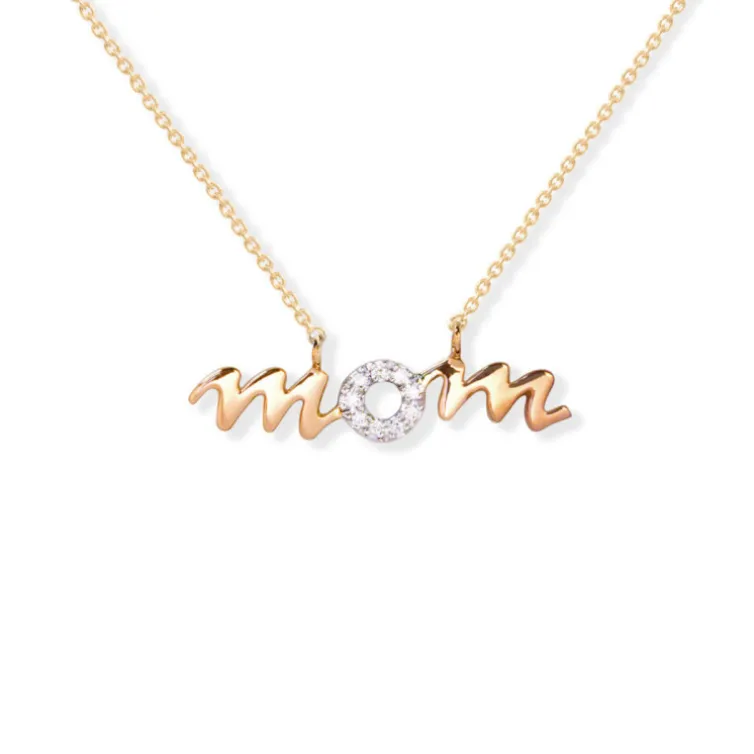 Collar Oro Mom Mama Mini Details