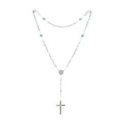 Collar Rosario Aguamarina