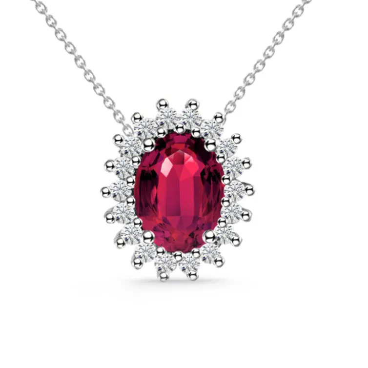 Collar Rubi 1.30 Y Diamantes Dalia