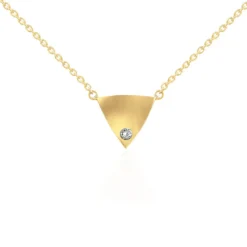 Collar Triángulo Diamante Oro Amarillo Always