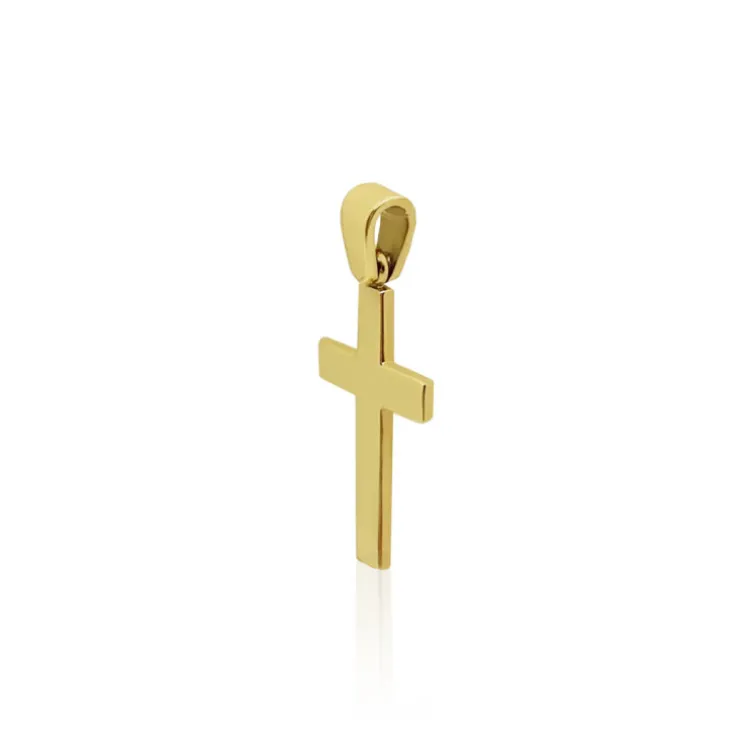 Cruz Oro Amarillo Catholic Sign