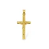 Cruz Oro Amarillo Cristo Tubo Redondo 24x14