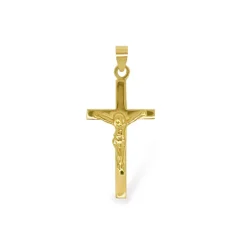 Cruz Oro Amarillo Cristo Tubo Cuadrado 25x15