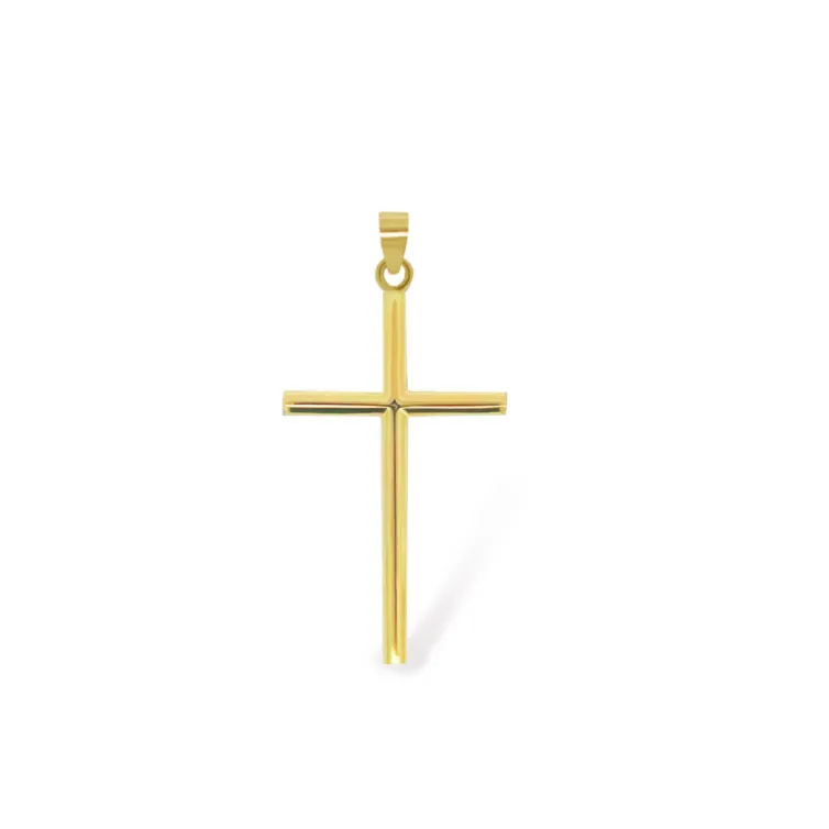 Cruz Oro Amarillo Tubo Redondo 24x14