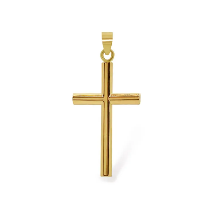 Cruz Oro Amarillo Tubo Redondo 26x16