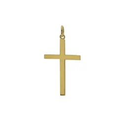 Cruz Oro Lisa Maciza Palo L 20x13mm