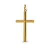Cruz Oro Lisa Maciza Tubo XXL Oro 18K